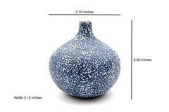 CONGO Blue Texture Handcrafted Porcelain Bud Vase