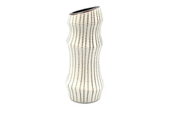 Bamboo Brown & Cream Dots Porcelain Vase