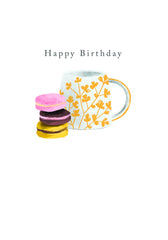 BIRTHDAY TEA SNACKS GREETING CARD L. DARRINGTON