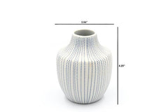 Inca Blue Dot Porcelain Vase