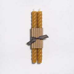 Goldenrod Beeswax Rope Taper 10", Set of 2