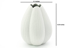 1284WH13 CHAMPA S-Handcrafted Porcelain Vase