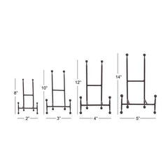 Black Iron (Metal) Tabletop Display Easel - Set of 4