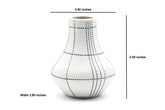 EVA Blue Dot Handcrafted Porcelain Bud Vase