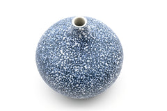 CONGO Blue Texture Handcrafted Porcelain Bud Vase