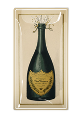 Dom Pérignon Brut Champagne Glass Decoupage Tray 4"x 9"