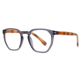 KASS | Transparent Grey| Brown Temples | Blue Light: 1.25