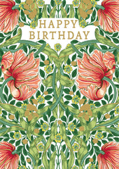 BIRTHDAY POPPIES GREETING CARD LING