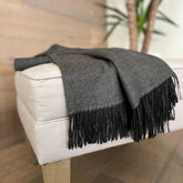 100% Baby Alpaca Wrap/Throw- Carbon