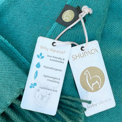 100% Baby Alpaca Wrap/Throw- Jade