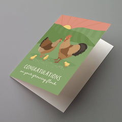 Growing Flock - New Baby Card - Cute Baby Shower Card