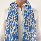 Blue Sonnet Periwinkle Linen Scarf