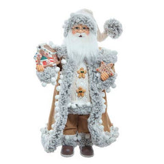 Gingerbread Standing Santa 17.25"