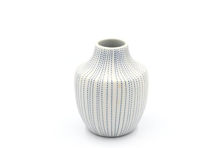 Inca Blue Dot Porcelain Vase