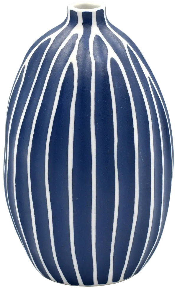 GUGU Blue and White Stripe L Bud Vase