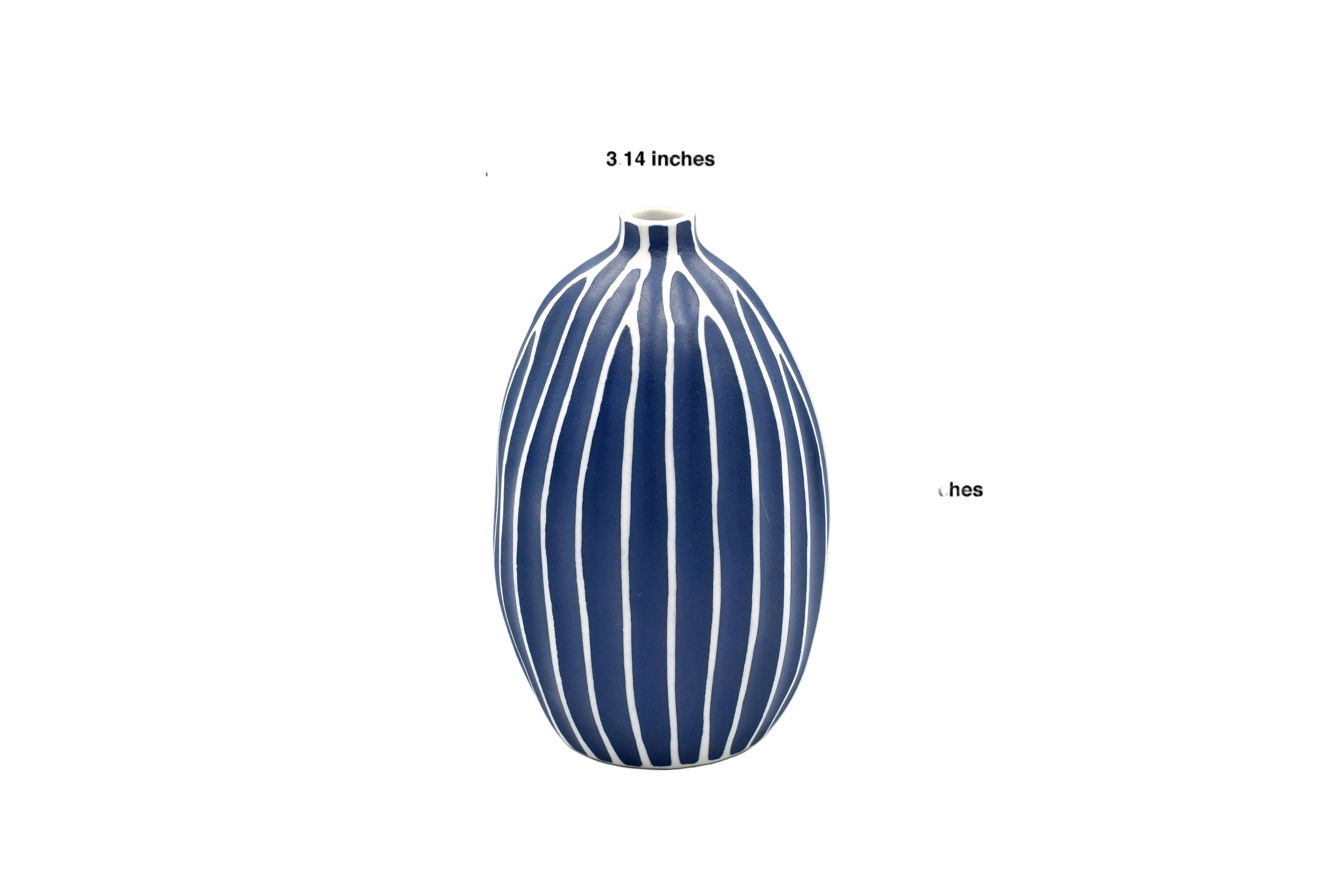 GUGU Blue and White Stripe L Bud Vase