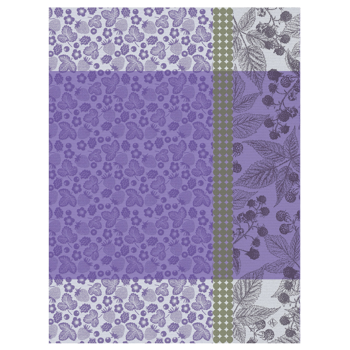 Cueillette d'ete Purple Tea Towel