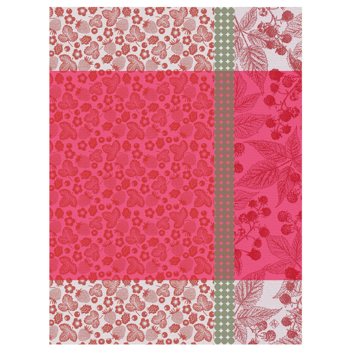 Cueillette d'ete Red Tea Towel