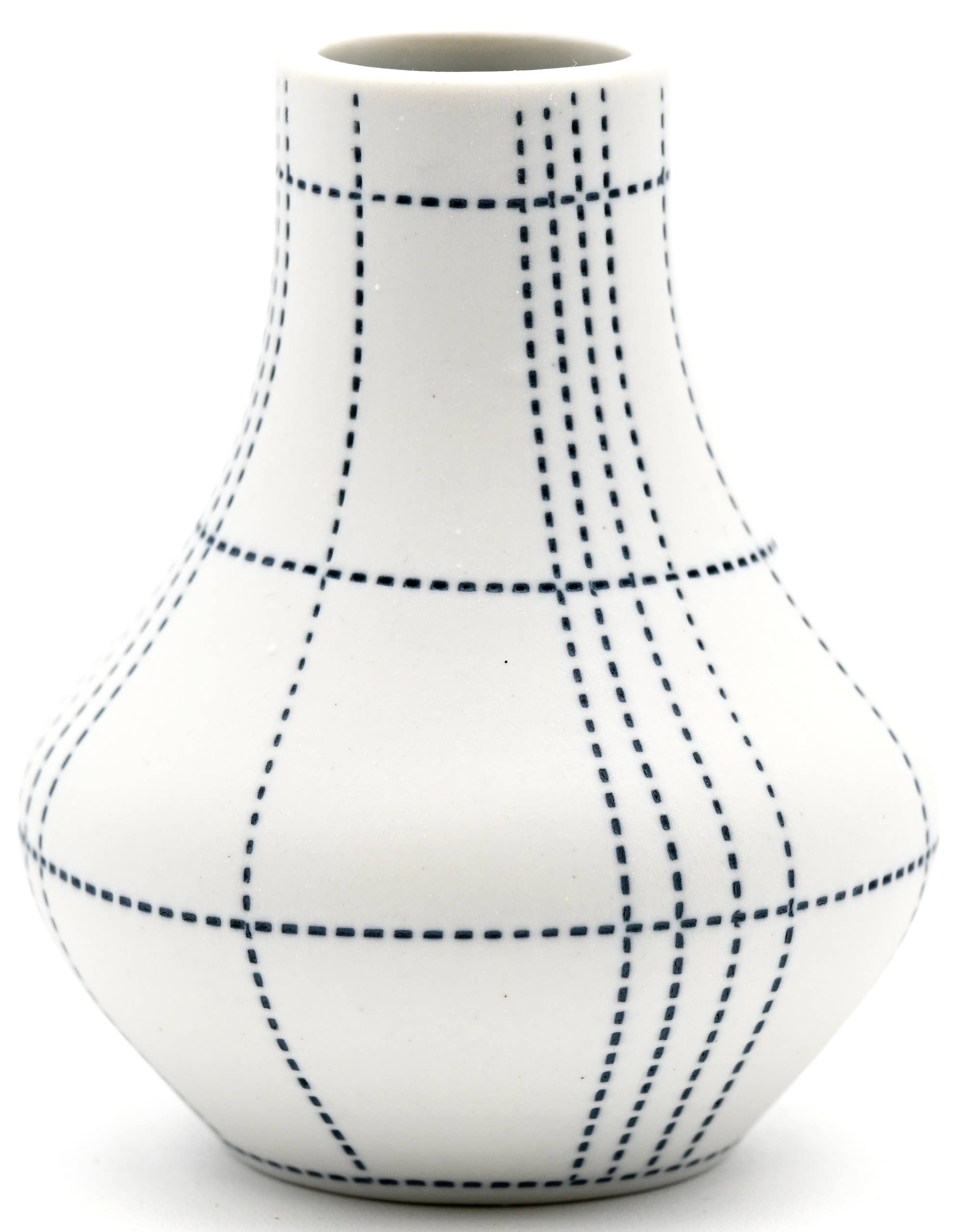 EVA Blue Dot Handcrafted Porcelain Bud Vase