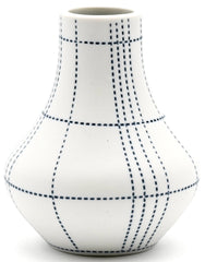 EVA Blue Dot Handcrafted Porcelain Bud Vase