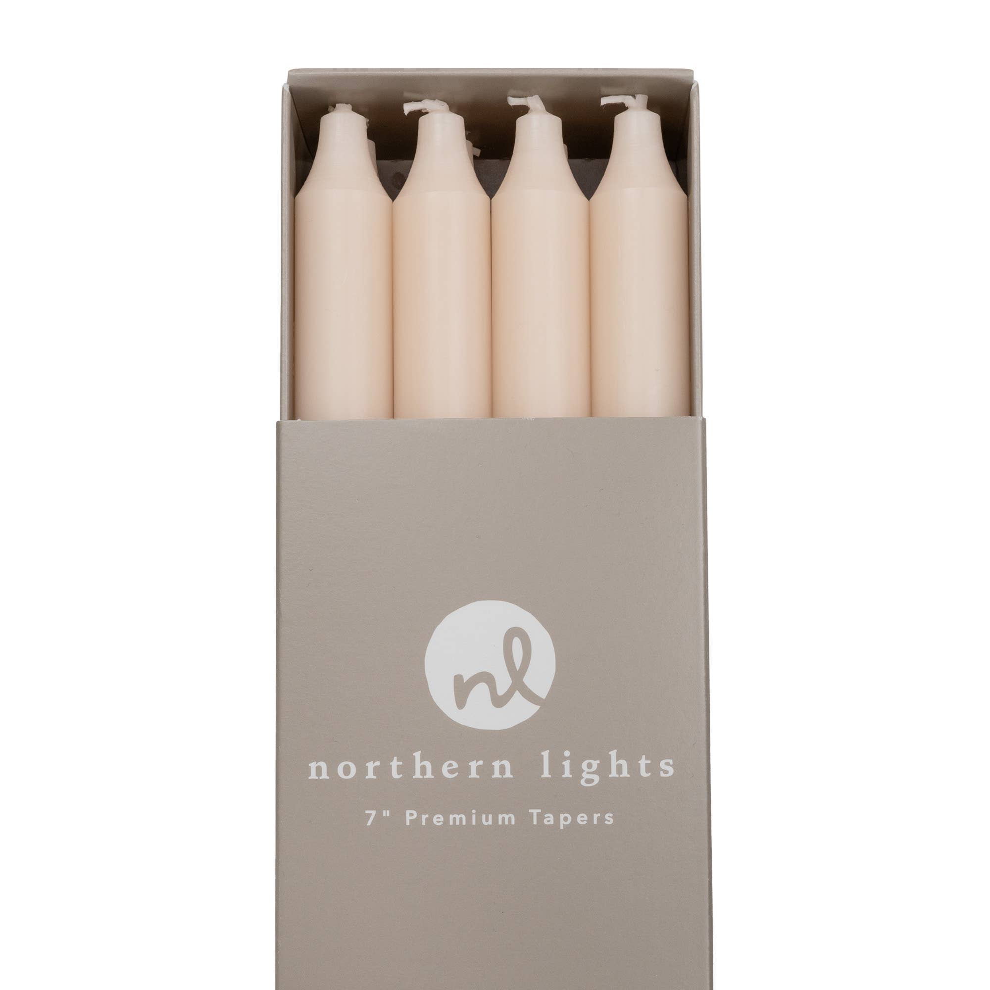 7" Taper Candles - 12pc Box: Pure White