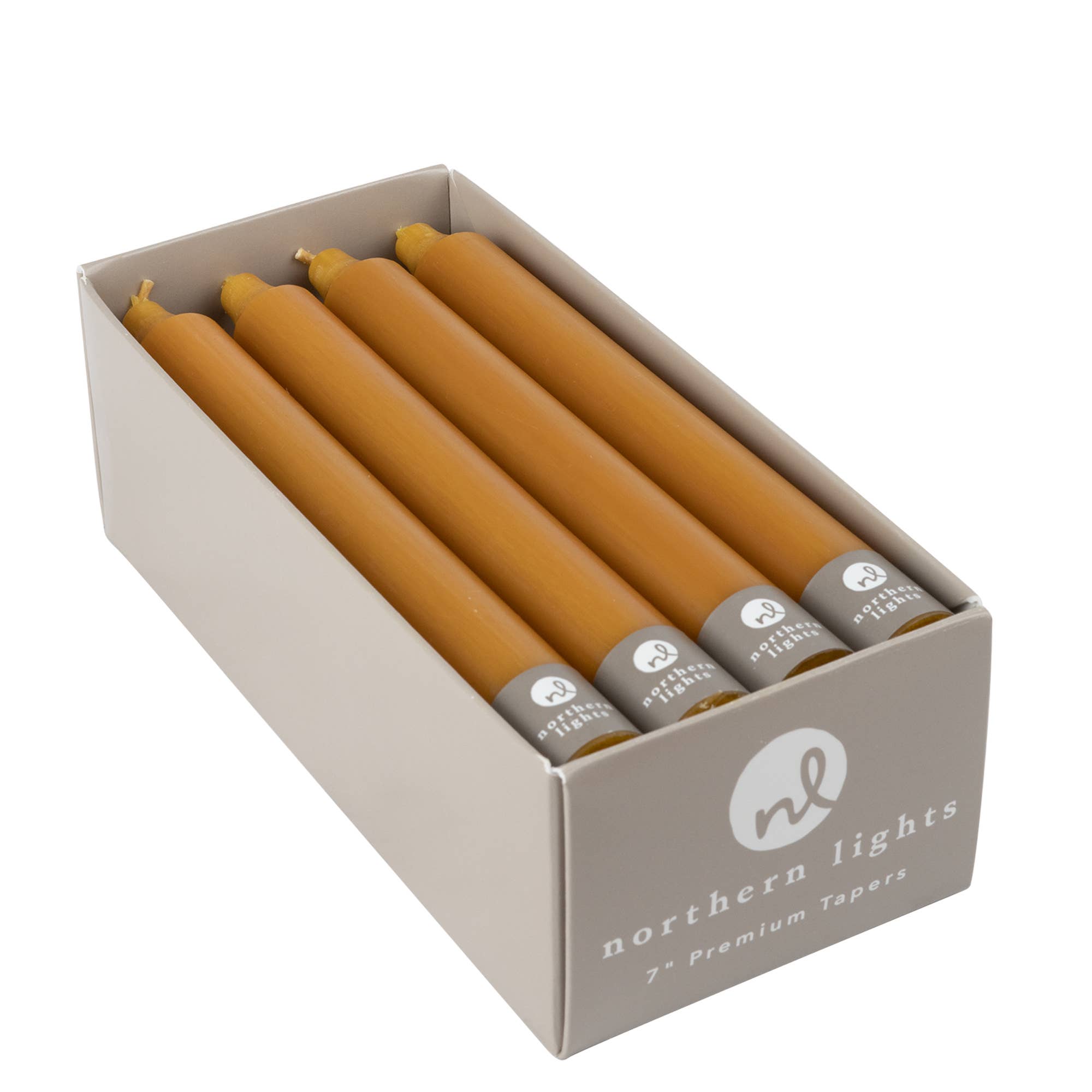 7" Taper Candles - 12pc Box: Pure White