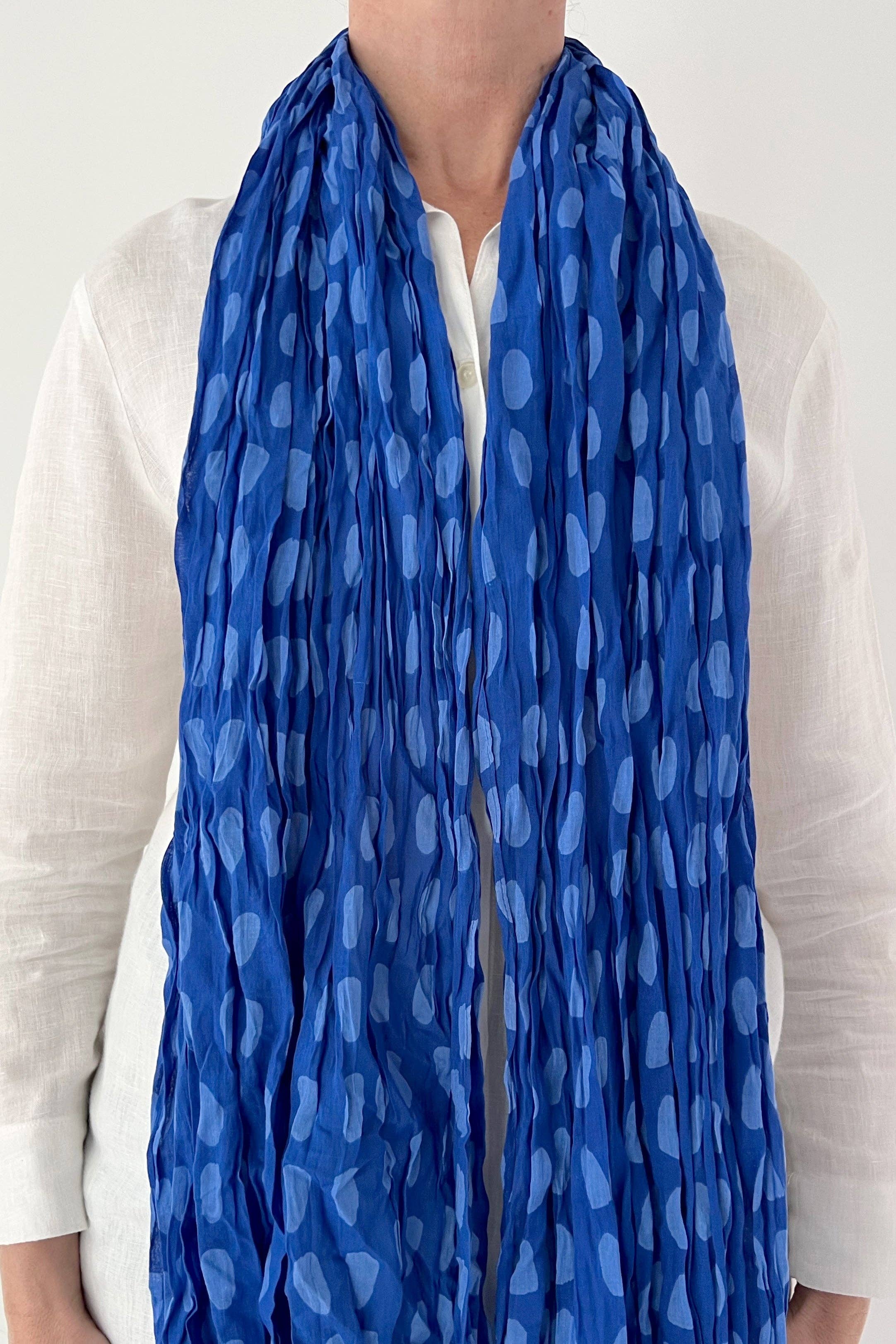 Blue Pod Cotton Scarf