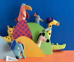 Giraffe Rattle "The Toupitis" collection