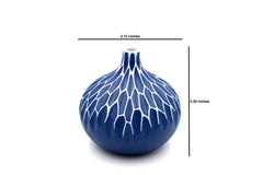 CONGO Branches Blue and White-Handcrafted Porcelain Bud Vase