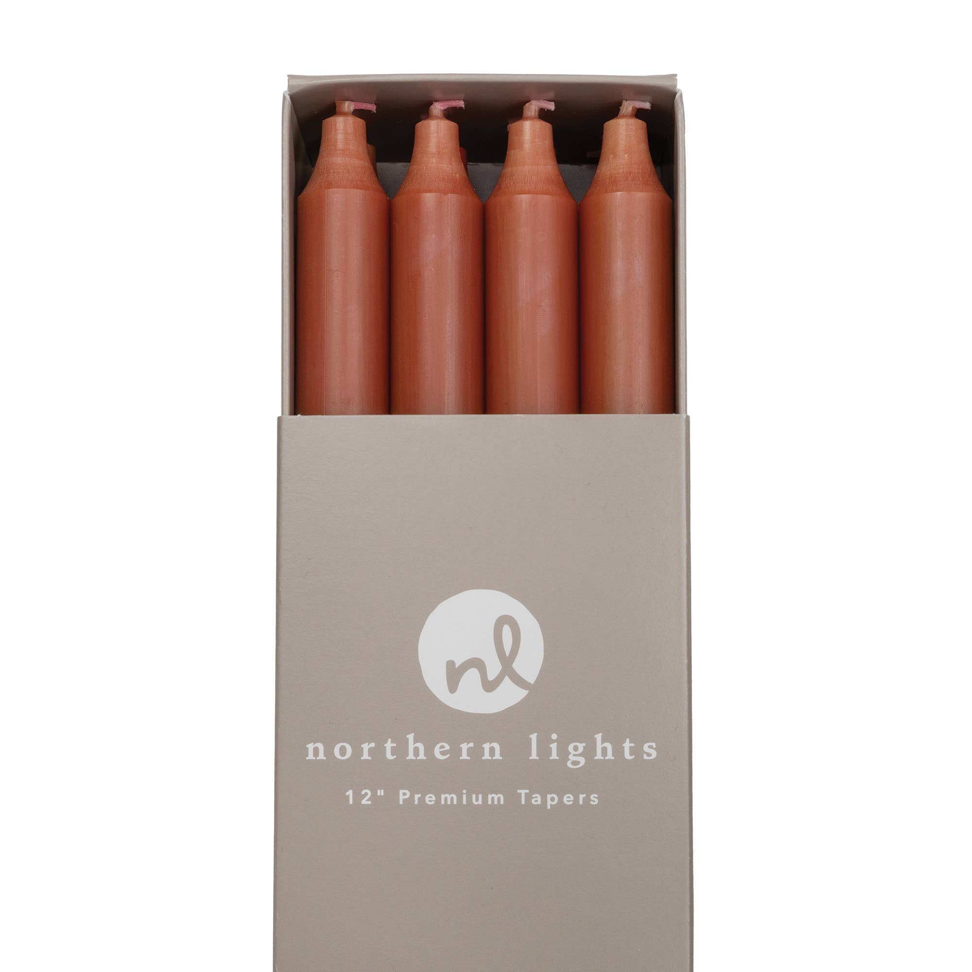 12" Taper Candles - 12pc Box: Pure White