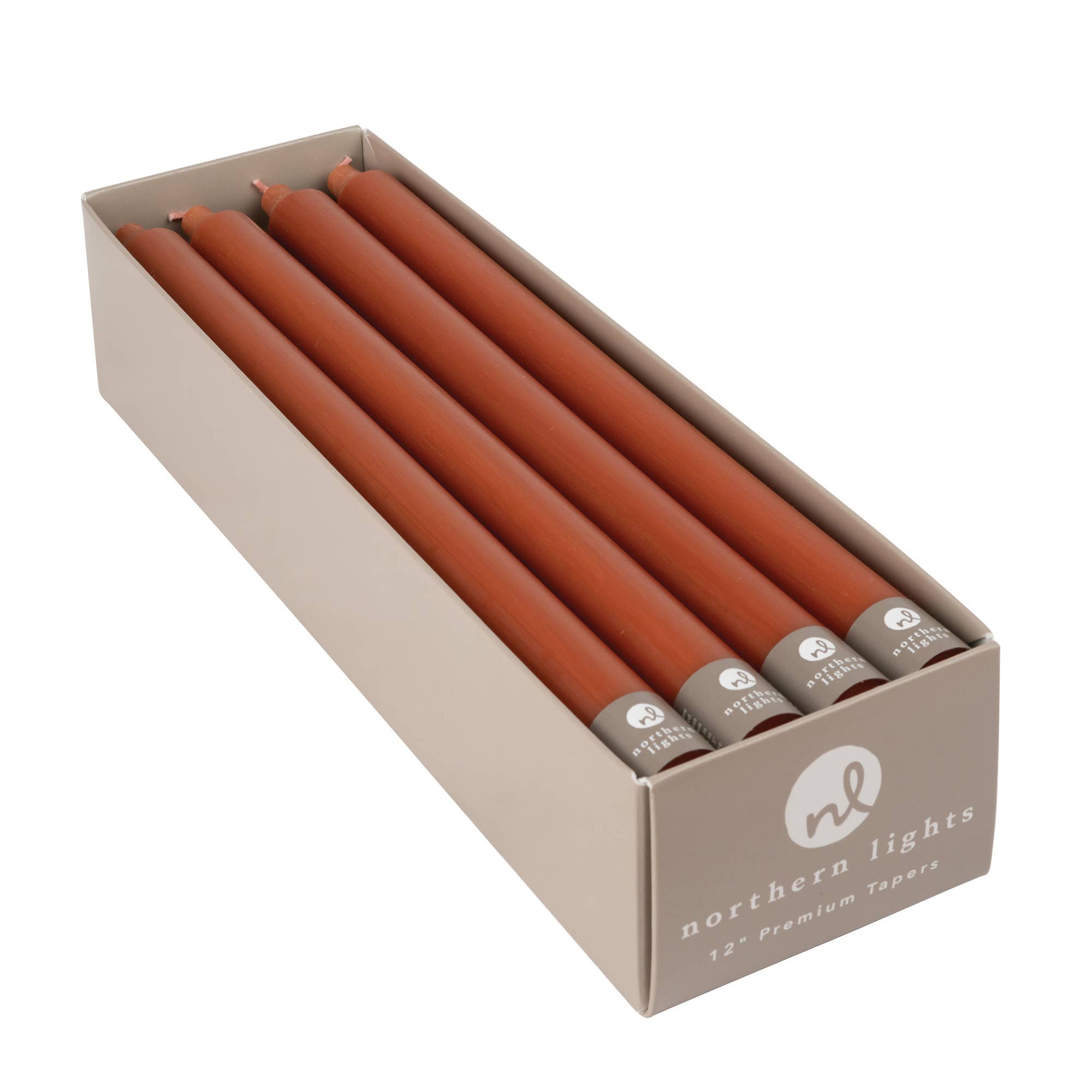 12" Taper Candles - 12pc Box: Pure White