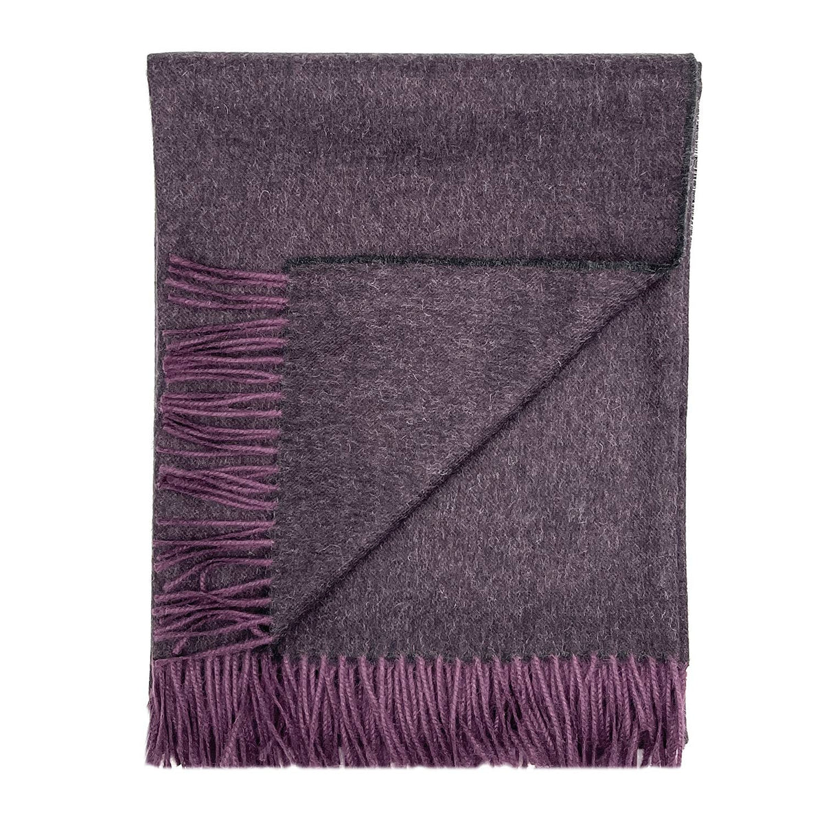 100% Baby Alpaca Wrap/Throw- Elderberry