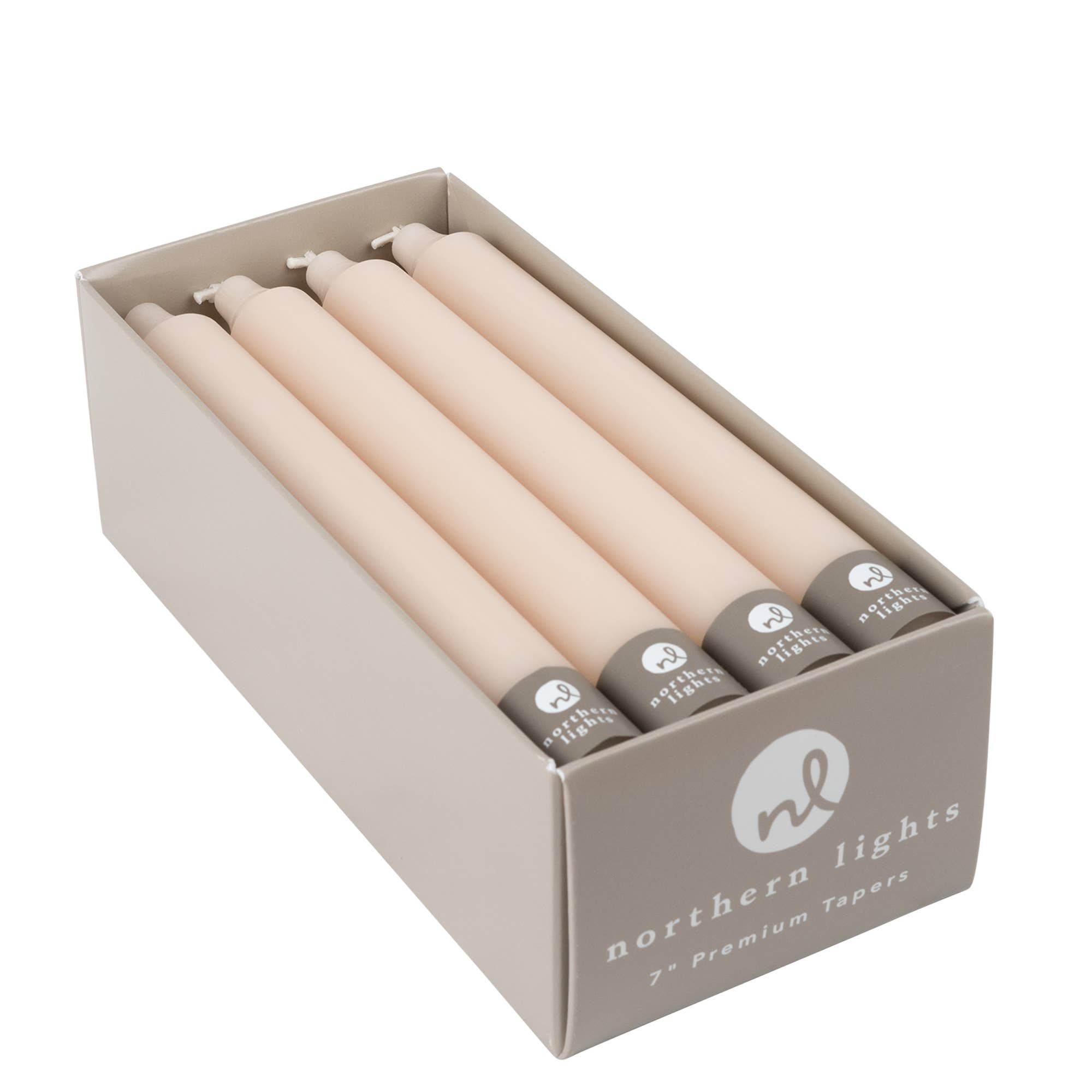 7" Taper Candles - 12pc Box: Pure White