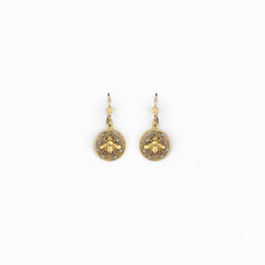 Honeycomb Bee Earring