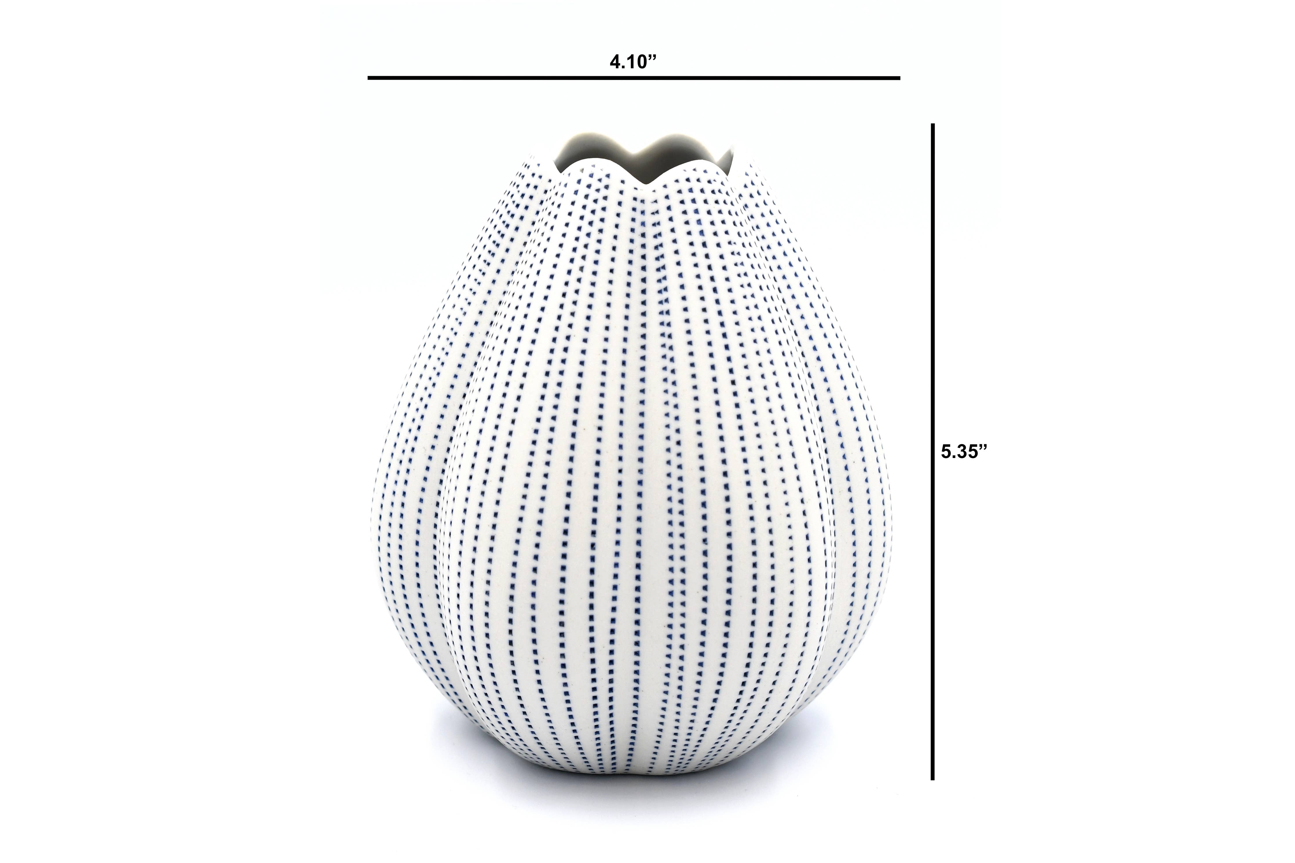 1284W26 CHAMPA S-Handcrafted Porcelain Vase