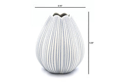 1284W26 CHAMPA S-Handcrafted Porcelain Vase