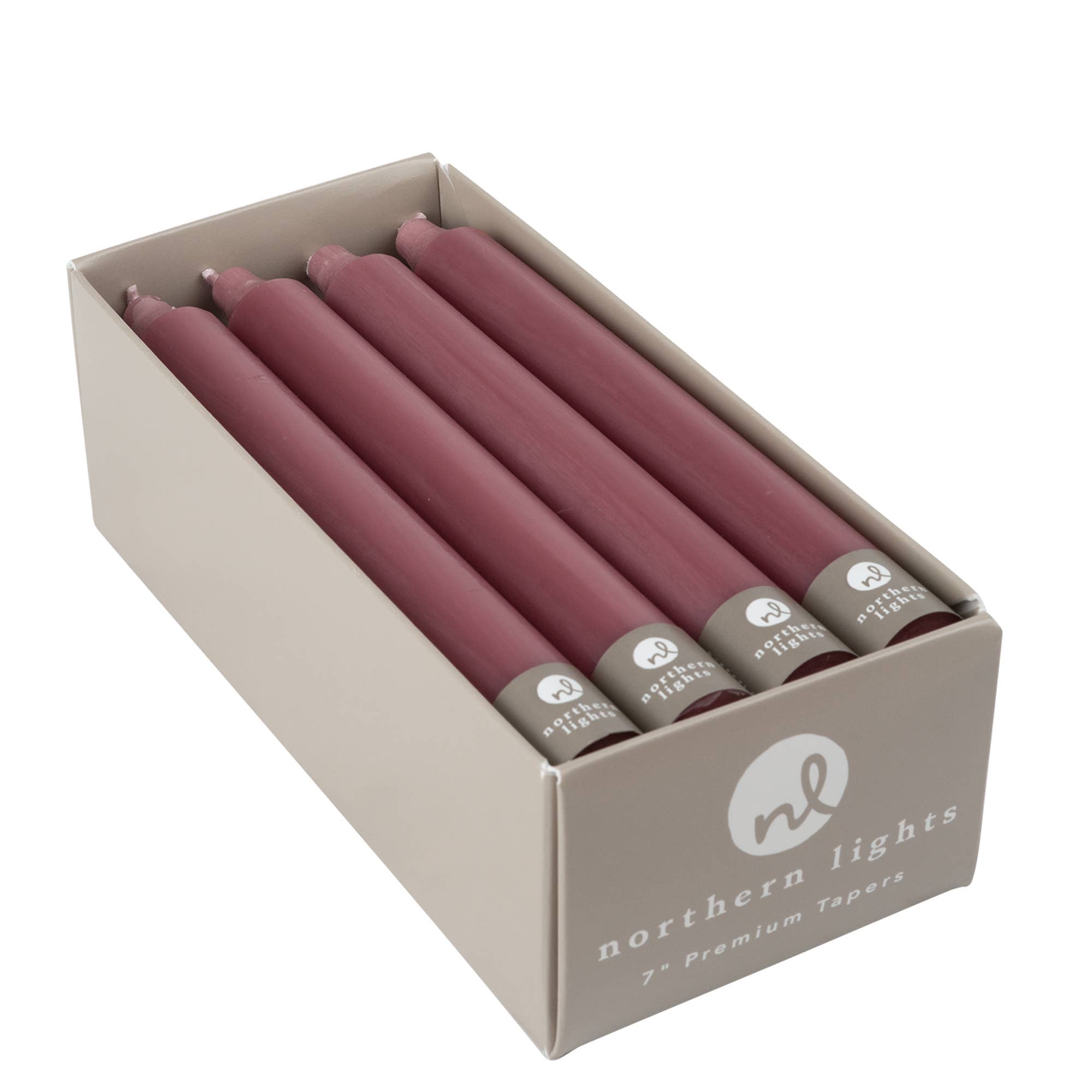7" Taper Candles - 12pc Box: Pure White