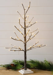 Lighted Flocked Tree. PICK UP ONLY