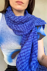 Blue Pod Cotton Scarf