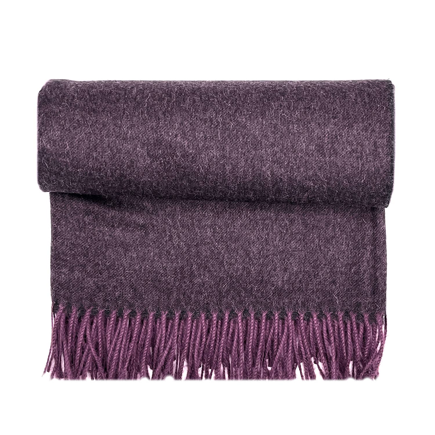 100% Baby Alpaca Wrap/Throw- Elderberry
