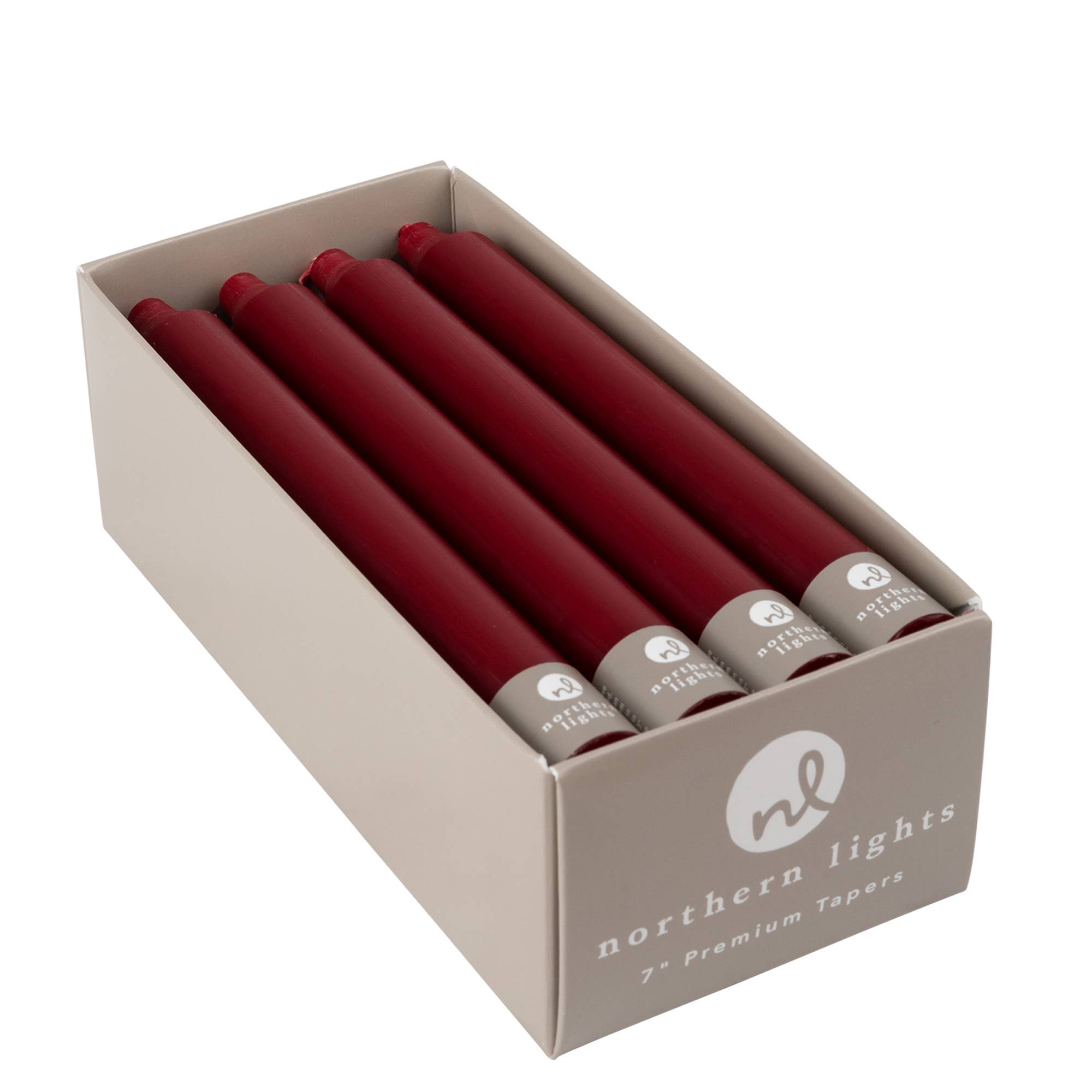 7" Taper Candles - 12pc Box: Pure White