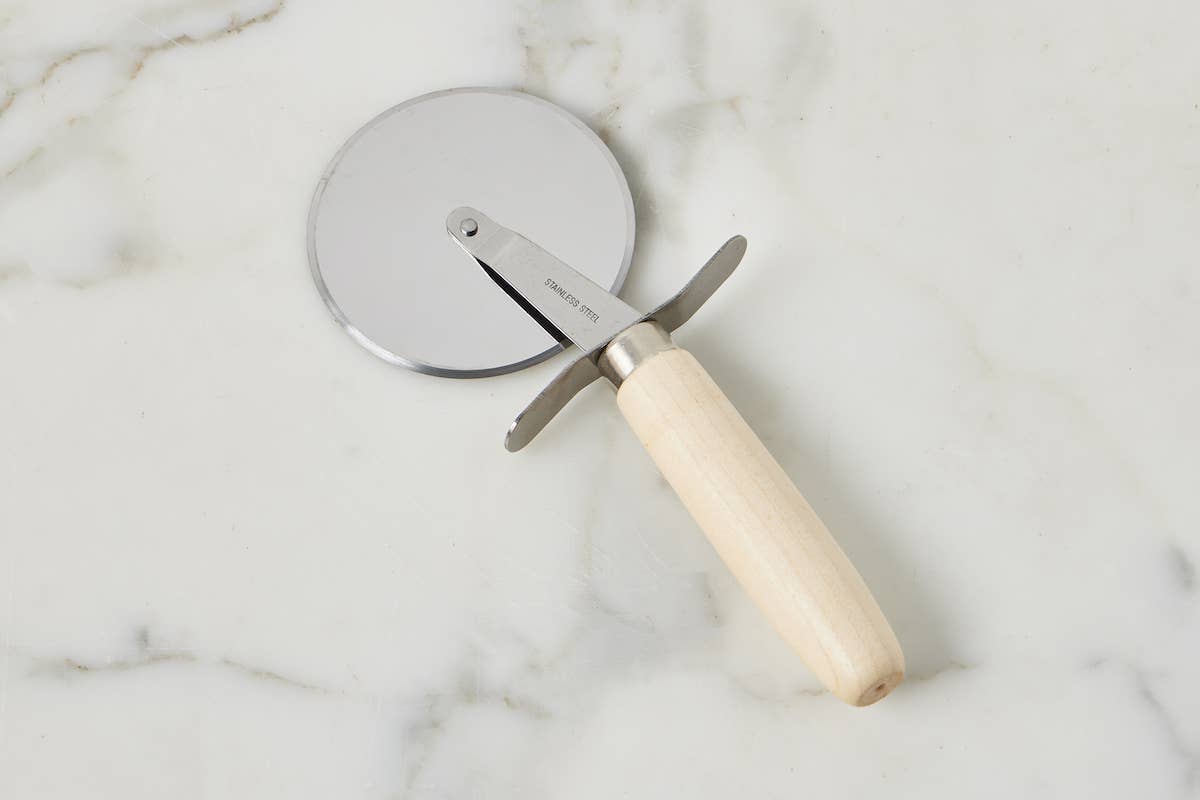 Hungarian Pizza Cutter, Beechwood and Stainless Steel