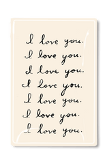I Love You. I Love You. Decoupage Glass Tray: 3.5"X 5.5"