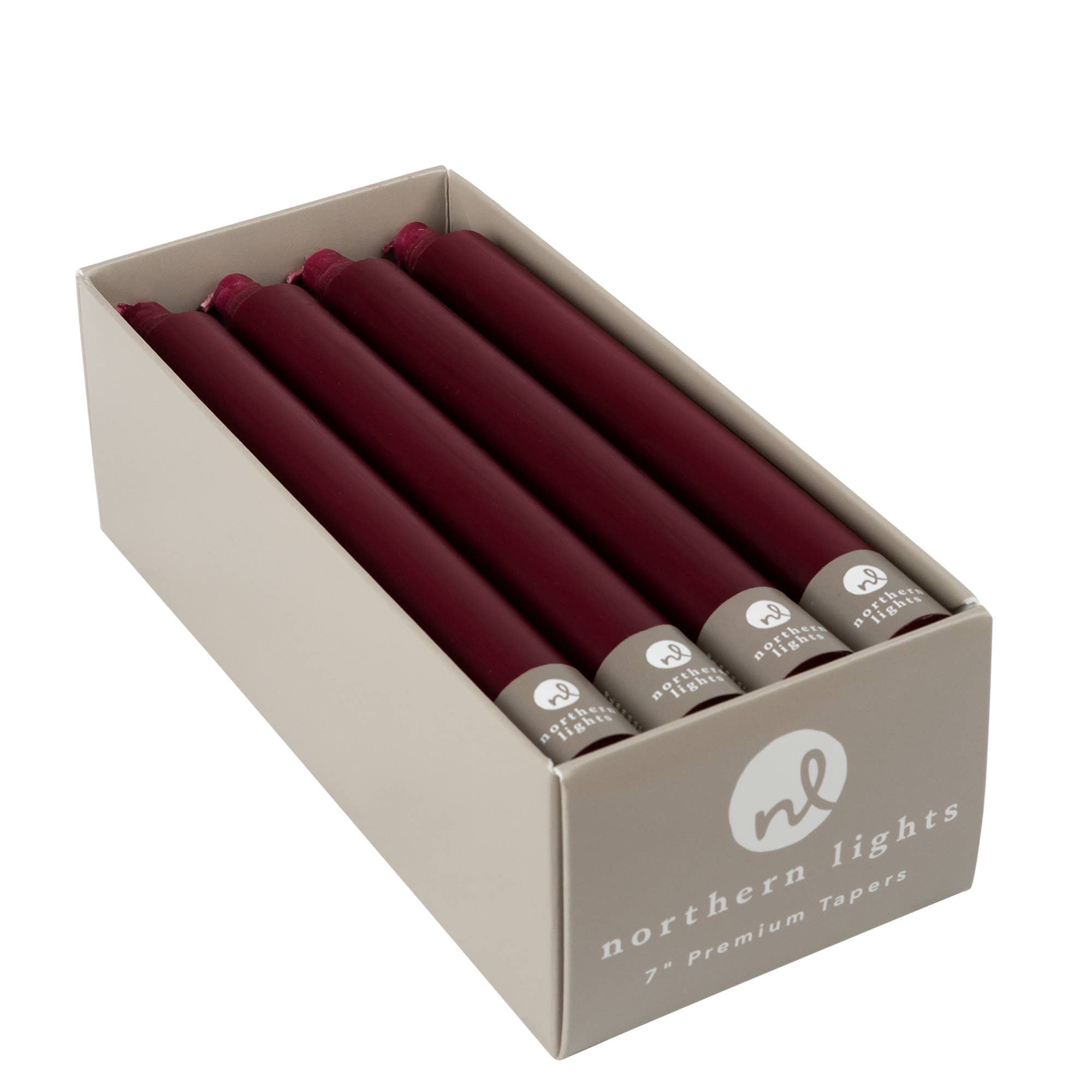 7" Taper Candles - 12pc Box: Pure White