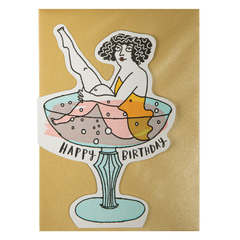 Birthday Cocktail | Cut-Out - Greeting Card