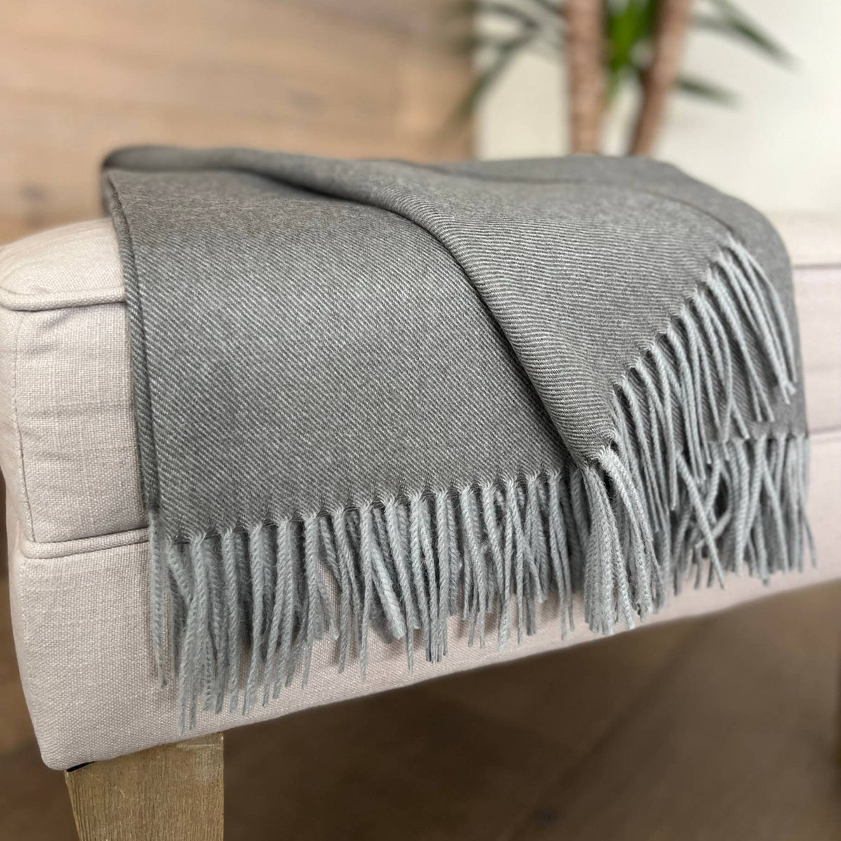 100% Baby Alpaca Wrap/Throw- Iron Ore