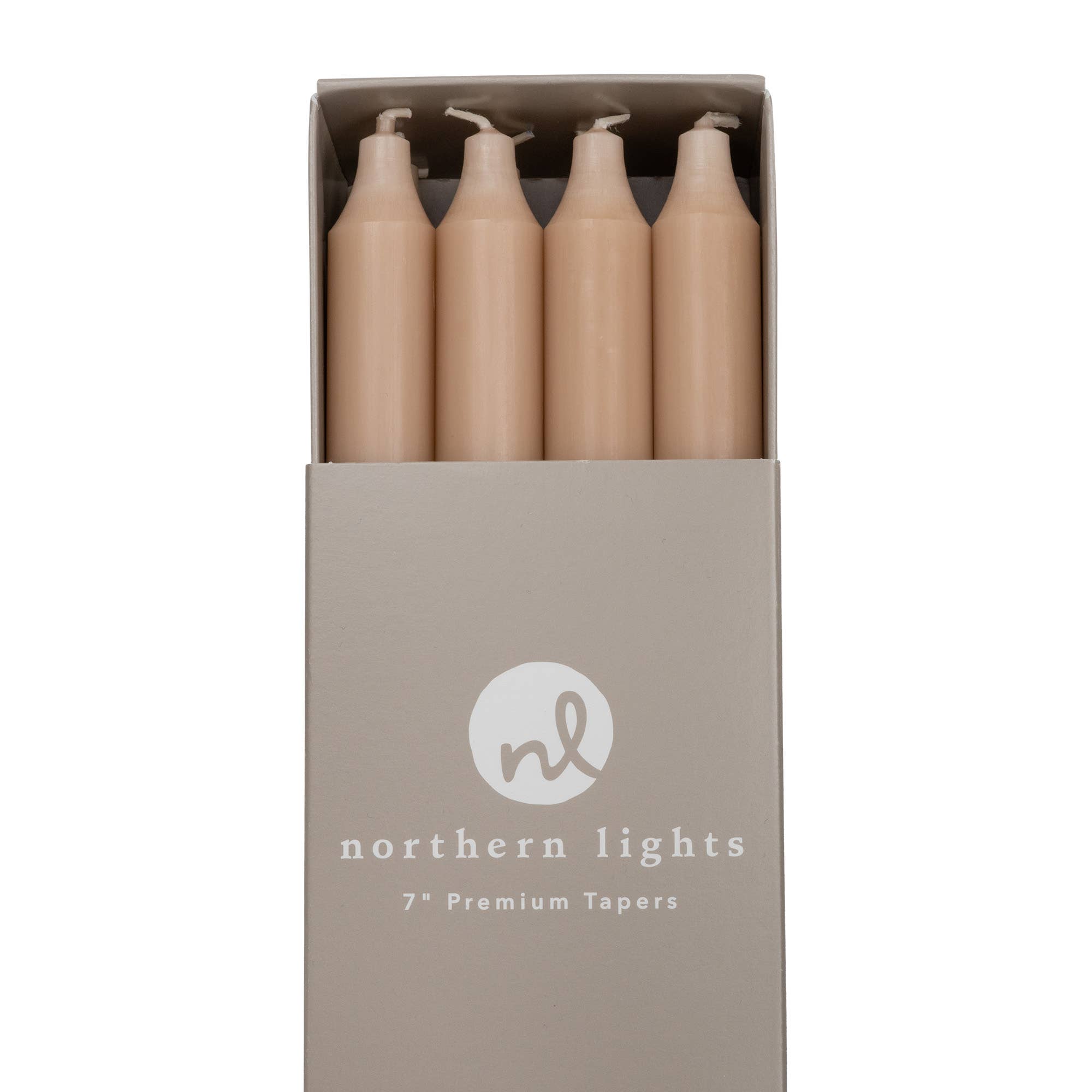7" Taper Candles - 12pc Box: Pure White