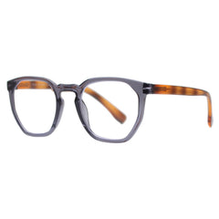 KASS | Transparent Grey| Brown Temples | Blue Light: 2.50