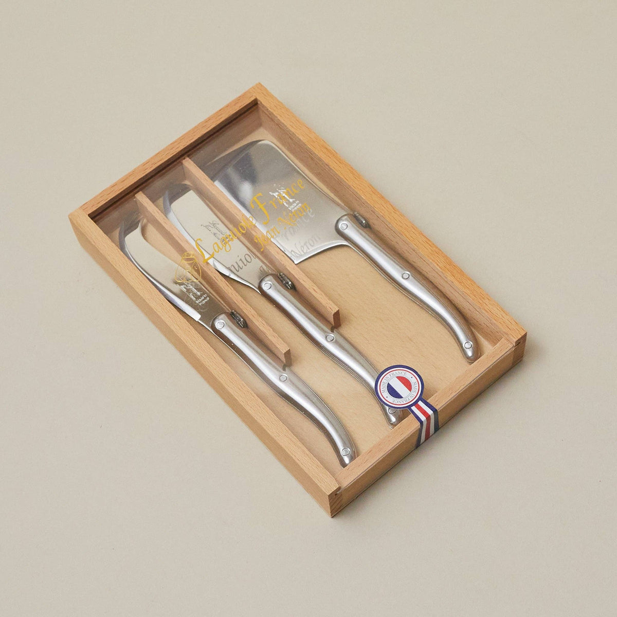 Laguiole 3 Piece Mini Cheese Utensil Set, Stainless Steel