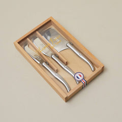 Laguiole 3 Piece Mini Cheese Utensil Set, Stainless Steel